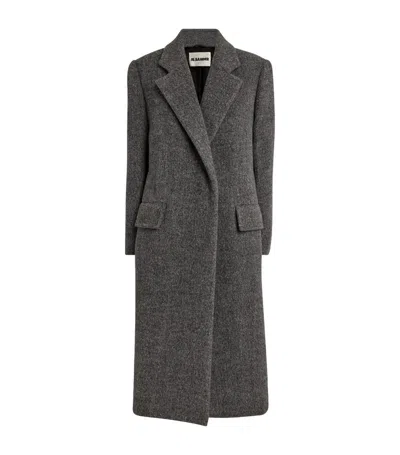 Jil Sander Alpaca-blend Coat In Grey