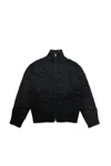 Jil Sander + Alpaca Mohair Basketweave Zip-up Sweater Black In Black
