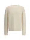 Jil Sander Ribbed Hem And Cuff Alpaca Blend Sweater In White