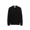 Jil Sander Midweight Alpaca Wool Sweater In Black