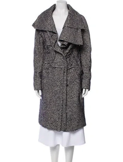 Pre-owned Jil Sander Alpaca Tweed Pattern Coat In Multi
