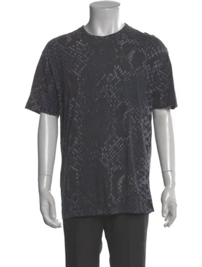 Pre-owned Jil Sander Animal Print Crew Neck T-shirt In Gray