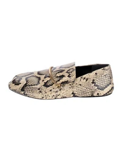 Pre-owned Jil Sander Animal Print Loafers In Neutrals