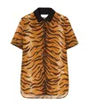 Jil Sander Animal-print Short-sleeve Shirt In Orange
