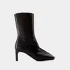 Jil Sander Slanted 70mm Square-toe Ankle Boots In Black