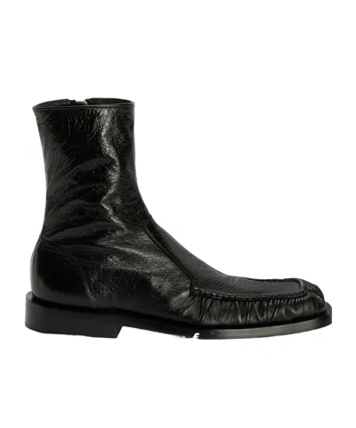 JIL SANDER JIL SANDER RUCHED ANKLE BOOTS