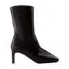 Jil Sander Ankle Boots In Burgundy