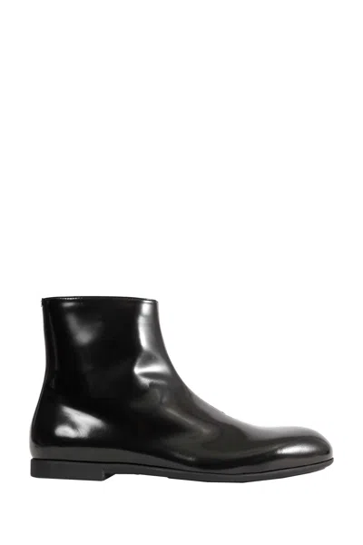 Jil Sander Ankle Boots In Black