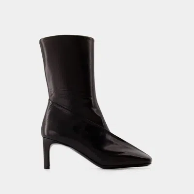 Jil Sander Ankle Boots In Brown