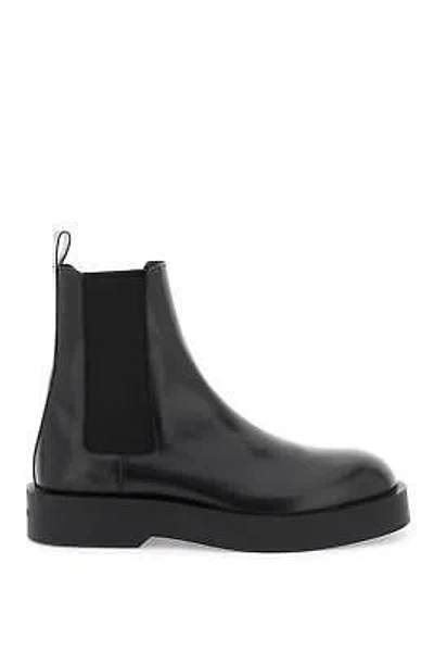 Pre-owned Jil Sander Ankle Boots Chelsea Leather Man Sz.9 Eur.42 J32wu0035p2775 Black 1