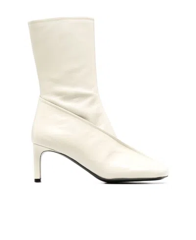 Jil Sander Ankle Boots In White