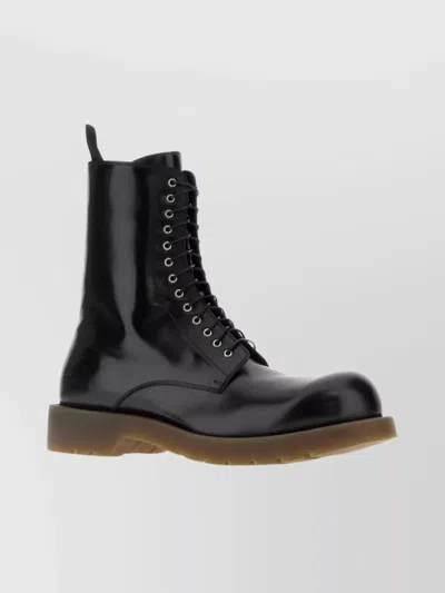 JIL SANDER ANKLE BOOTS WITH CHUNKY SOLE AND PULL TAB