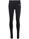 Jil Sander Ankle-length Black Sport Pants With High Waist In Black