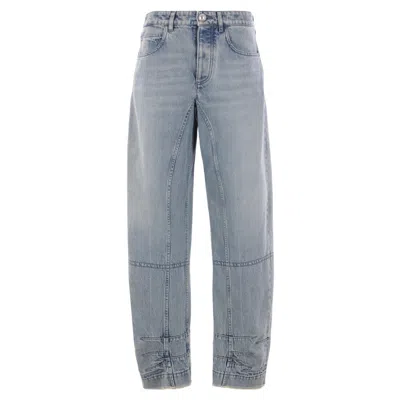 Jil Sander Antartic Cotton Trousers In Blue