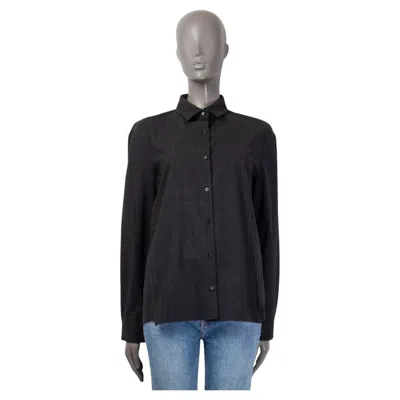 Pre-owned Jil Sander Anthracite Grey Mohair Button Up Shirt 38 M In Gray