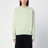 JIL SANDER JIL SANDER APPLE GREEN COTTON CREW-NECK SWEATSHIRT