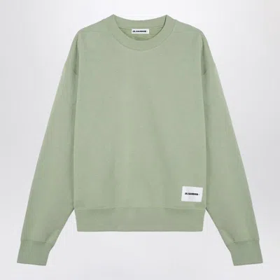 JIL SANDER JIL SANDER APPLE GREEN CREW-NECK SWEATSHIRT