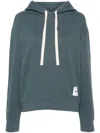 Jil Sander Appliqué-logo Cotton Hoodie In Blue