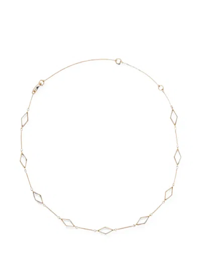 Jil Sander Argyle-pattern Brass Necklace In Gold