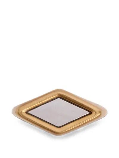 Jil Sander Argyle-pattern Handcrafted Ring In Gold