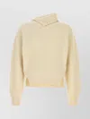 Jil Sander Asymmetric Collar Cropped Sweater With Long Sleeves In Animal Print