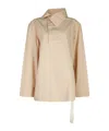 Jil Sander Asymmetric Drawstring Hem Shirt In Nude
