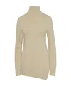 Jil Sander Ivory Yack Blend Turtleneck Sweater In Nude