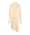 Jil Sander Asymmetric-hem Roll Neck Jumper In Nude