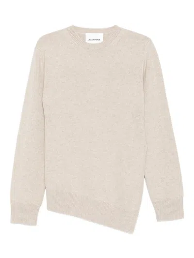 JIL SANDER ASYMMETRIC-HEM WOOL SWEATER