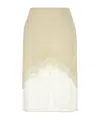Jil Sander Viscose Blend Skirt Featuring Sheer Overlay In Neutral
