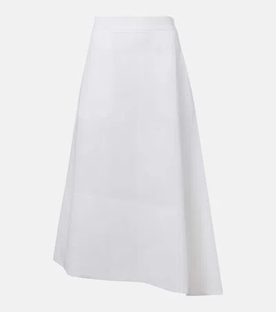 Jil Sander Asymmetric Linen Midi Skirt