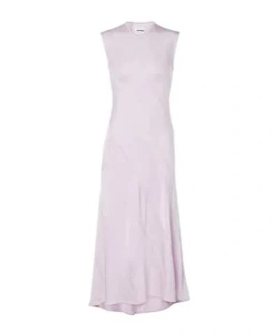 Jil Sander Asymmetric Midi Dress In Purple