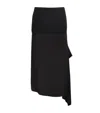 Jil Sander Black Wool Skirt In Black