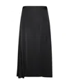 Jil Sander Viscose Skirt With Asymmetrical Hem And Side Slit In Black