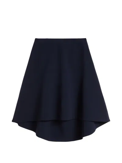 Jil Sander Asymmetric Midi Skirt In Blue