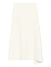Jil Sander Asymmetric Midi Skirt In Neutral