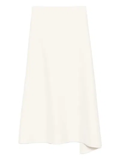 Jil Sander Asymmetric Midi Skirt In Neutral