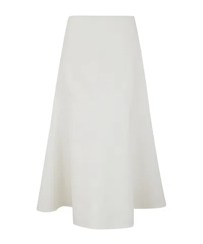 JIL SANDER JIL SANDER ASYMMETRIC TWILL MIDI SKIRT