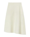 Jil Sander Asymmetric Midi Skirt In White