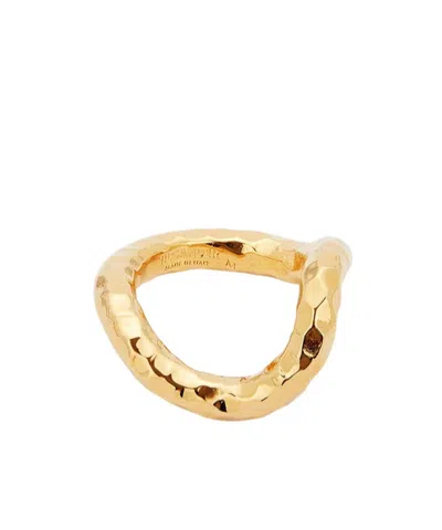 Jil Sander Asymmetric Ring In Golden
