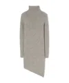 Jil Sander Asymmetric Roll-neck Jumper In Gray