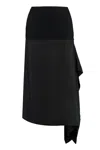 Jil Sander Black Wool Skirt