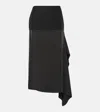 Jil Sander Black Wool Skirt In Black