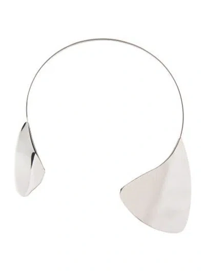 Pre-owned Jil Sander Asymmetrical Choker Necklace, 12" In Multi