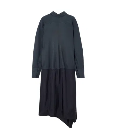 Jil Sander Asymmetrical Dress In Blue