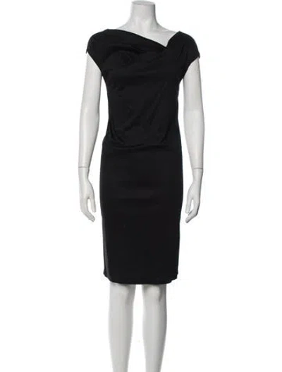 Pre-owned Jil Sander Asymmetrical Knee-length Dress In Blue