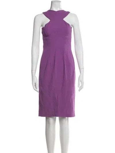 Pre-owned Jil Sander Asymmetrical Knee-length Dress In Purple