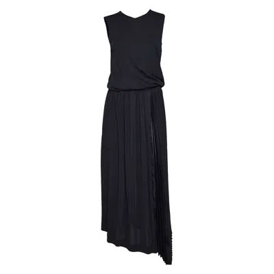 Jil Sander Asymmetrical Maxi Dress In Black