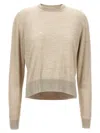 Jil Sander Asymmetrical Mesh Sweaters And Cardigans In Beige