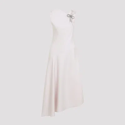 Jil Sander Asymmetrical Midi Dress With Diagonal Cut In Pink